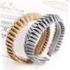 BIUDECO Grey Wide Cloth Hair Hoop for Women Crossover Knot