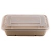 [200 Pack] 34oz Compostable Eco Friendly Container Trays with Lids