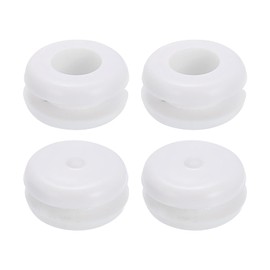 uxcell 70Pcs Rubber Grommets 2/8" (8mm) Drill Hole, 1/4" (6mm) ID Double Sided Hole Plugs Ring Gasket for Firewall Cable Wire Protecting, White