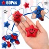 60 Pieces Patriotic Foam Star Stress Ball Bulk Mini Foam
