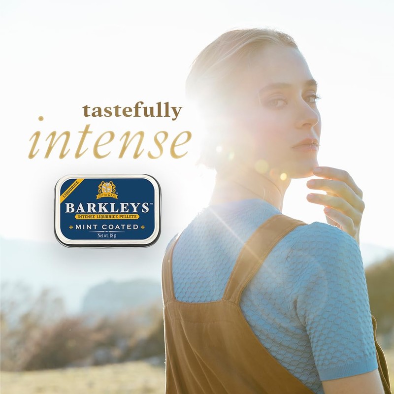 Barkleys Black Licorice Candy, Mint Coated - Licorice Pellets Covered
