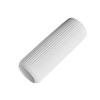 White Ceramic Vase - Modern Design Vase, Ribbed Vase for