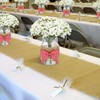Daifunli 46 Pcs Red Gingham Picnic Party Centerpieces for Table