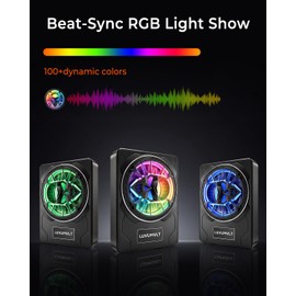 1200W 10" Skull Car Subwoofer with APP-Controlled RGB Beat-Sync Lights, Slim Under Seat Powered Built-in Amplifier, Low Pass Filter/Gain/Bass Boost, Deep Bass for Car/Truck/SUV/Jeep