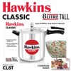 Hawkins Aluminium 8 Litre Classic Pressure Cooker, Tall Design Inner