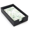 Guest Paper Towels Holder for Bathroom Napkin Tray Black Wooden