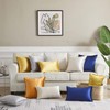 GIGIZAZA Yellow Velvet Decorative Throw Pillow Covers 22x22 Square Couch