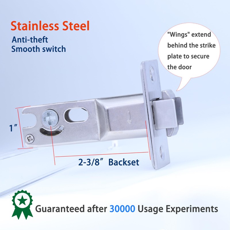 Dontay Pocket Door Passage Latches Not Lock, Large Lever, Double