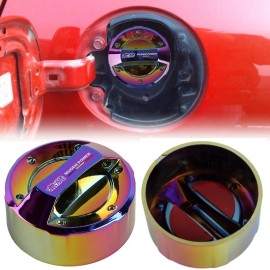Unbranded JDM Mugen Power Racing Neo Chrome Gas Fuel Oil Tank Cap Cover For Honda Acura