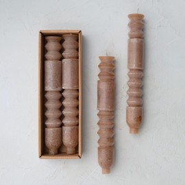 Creative Co-Op Creative Co-Op Unscented Taper Candle, Cappuccino