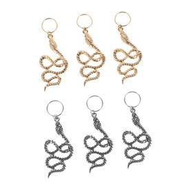 SAFIGLE 6pcs Snake Hair Accessories for Women Stylish Dreadlock Clips African Hair Jewelry for Braids for Festive Occasions