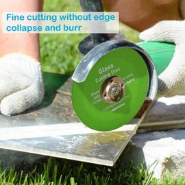 YUENTOEN 8Pcs Glass Cutting Disc, 4 Inch Glass Ceramic Cutting Polishing Disc with 20mm Hole for Angle Grinder, Diamond Ultra-Thin Saw Blade for Grinding of Glass Jade Crystal Tile