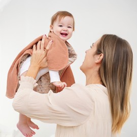 Susurration Baby Blanket Cotton Baby Blankets Newborn Soft Crawling Blanket 75 x 100 cm Multifunctional Minky Cuddly Blanket for Toddlers Girls Boys (Coconut Fibres)