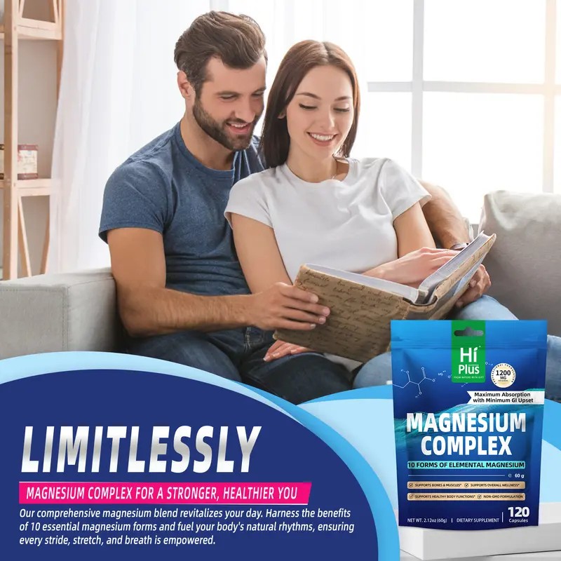 Magnesium Complex 10 Forms – 1200 mg Capsules – 120