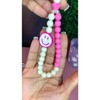Smiley Phone Charm Chain - Color: Highlighter Yellow