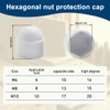Drenky M8 Protective Caps, Hexagonal, Spanner Size 13, Pack of