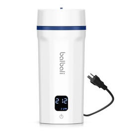 balbali 18.6oz Portable Kettle for Travel 100-250V Dual Voltage for International/Global/Europe - 6 Preset Travel Electric Kettle Hot Water Boiler/Heater/Warmer/Tea Maker - White