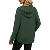 SAMPEEL Womens Tops Lightweight V Neck Hoodies Trendy Fashion Long
