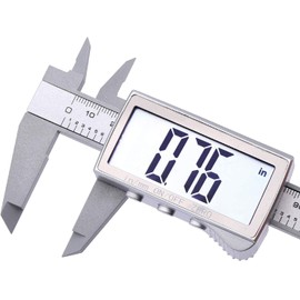 TOPWAY Digital Vernier Caliper 150mm 6 Inch, Large Display Imperial and Metric Units Fraction Conversion Carbon Fiber Electronic Caliper Measuring Tool 401433