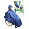 Carecoa Wheelchair Raincoat, Wheelchair Raincoat, Storage Bag Included, Transparent Visor,