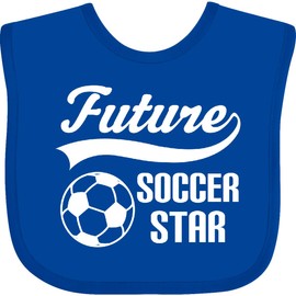 inktastic Future Soccer Star Ball Sports Baby Bib Royal Blue 27d2c