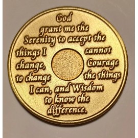 23 Year AA Bronze Medallion Sobriety Coin Recovery Alcoholics Anonymous