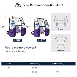 Haimont Running Hydration Vest with 2 Water Bottles for Men Women, 5L Lightweight Trail Water Vest Pack with Phone Pocket, M, Purple
