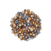 Royal Gold and Silver Coloured Glass Crystal rondelle Bead Mix