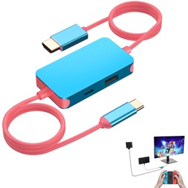 Switch/Switch 2 Dock, TV Connection Output, Switch Dock, Direct TV Output, Dock, Multifunctional, 4K @ 30Hz, Type-C to HDMI Conversion, 3-in-1 USB 3.0/2.0 Ports, C Port, Metal Material, Lightweight