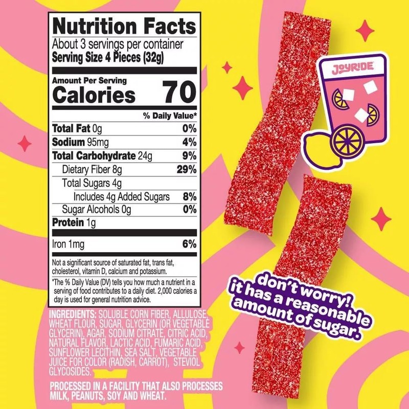 Joyride Sweets Joyride Candy Sour Candy Strips - 3.5oz-Gummy Candy,