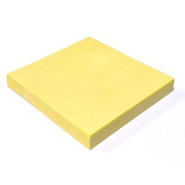 Evergreen Goods 4 Pads Pastel Yellow Sticky Notes 76x76mm (3" X 3") 100 Sheets Per Pad, Memo Pads, Removable Self-Sticking Notes for Note Pad Taking, to Do Lists & Reminders for All Occasions