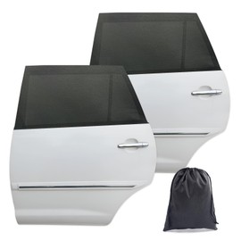 Car Sun Shade for Baby 2 Pack, Universal UV protection Rear Window Sun Shade with Storage Bag, High Elasticity Car Sunshades Blind for Kids Fits Most Vehicles