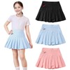 Girls' Casual Stretch Waist Skater Skorts Kids Athletic Uniform Shorts
