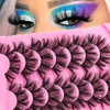 Uranian False Eyelashes Fluffy Faux Mink Lashes Dramatic Long Eye
