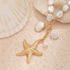 Gold/Silver Charm Necklace Shell Starfish Pearl Necklace Oversized Shells and