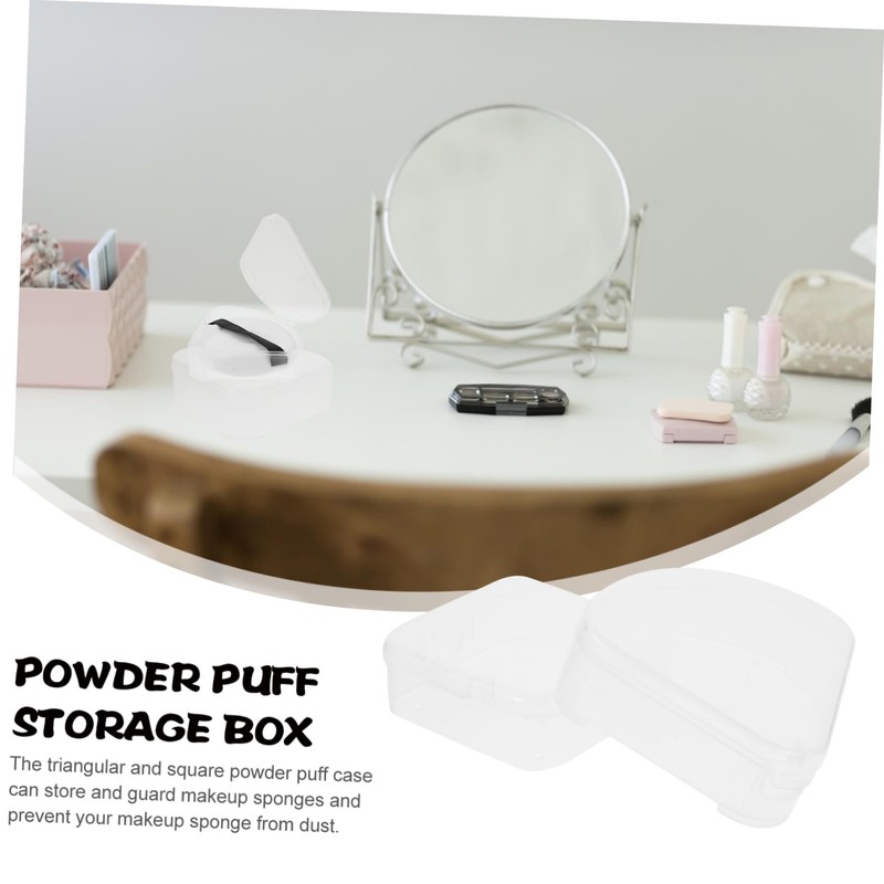 Baluue 8pcs Makeup Accessories Organizer Small Square Triangular Powder Puff
