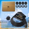 MICTUNING 8FT Trailer Cord with 7-Way Plug Inline Junction Box,