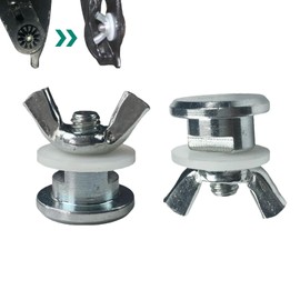 Replacement Metal Rust-Proof Bolts, Compatible with La-Z-Boy Lazyboy lazboy Lazy boy Recliner Rocker Leg Rest Scissor Insert washers Support Plastic Bolt Upgrade Metal Parts, Silver (Pair)