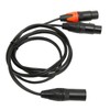 XLR Male to Dual XLR Female Cable Y Type Splitter
