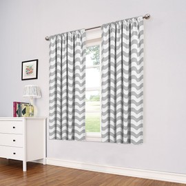 Eclipse Round Thermal Insulated Single Panel Grommet Top Darkening Curtains for Living Room, 52" x 84", Black