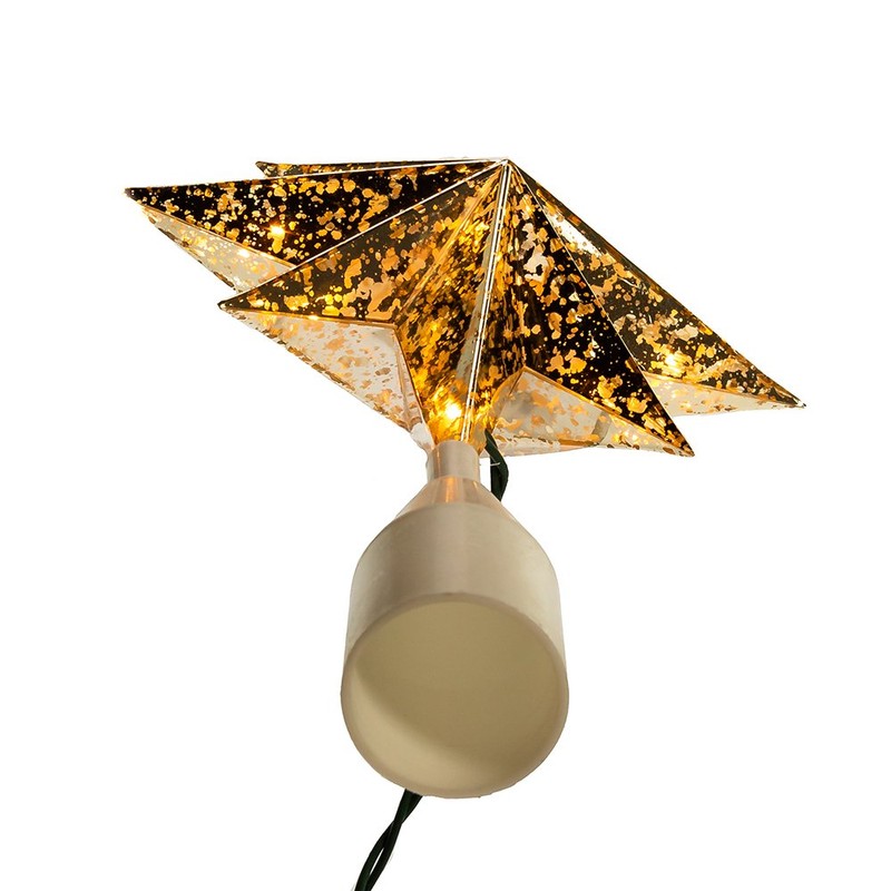 Kurt Adler Ul 10 Light Gold Bethlehem Star Treetop