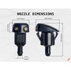 Click&Fit Adjustable Front Windshield Washer Nozzles compatible with Toyota Corolla