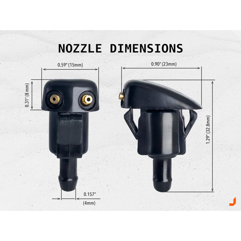 Click&Fit Adjustable Front Windshield Washer Nozzles compatible with Toyota Corolla
