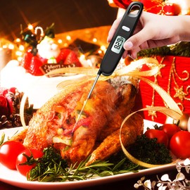 CGZZ Digital Instant- read Cooking Thermometer with 4.8 Inch 304 Food Grade Stainless Steel Probe for BBQ, Milk