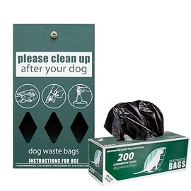 Standard Starter Dog Waste Station/Roll Bag System - 100% Rust-Free Powder-Coated Aluminum - Includes 400 free dog waste bags (Matte Green)