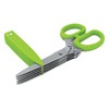 Norpro Multi Blade Herb Scissors with Blade Cleaner, 8-inch, Green