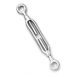 DuraBrite 3/16" x 5" 316 Stainless Steel Eye & Eye Turnbuckle - 300 lbs WLL (Pack of 5)