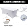 Dololoo Stretchable Tablecloths 6ft for Rectangle Tables with Open Back,