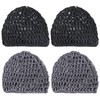4 Pieces Women'S Hollow Hair Hats, Hollow Knitted Hats, Retro