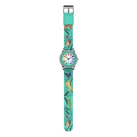 Cander Berlin MNA 1230 T Children's Watch Children's Watch Boys Girls Watch Learning Dial Animals Turquoise Colourful, turquoise, Strap.